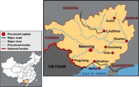 (miniature) carte du Guangxi