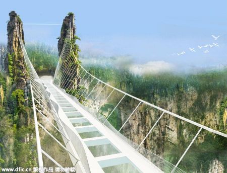 (miniature) pont transparent en Chine