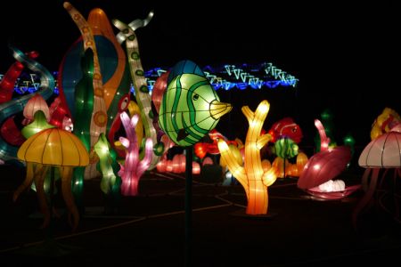 (miniature) lanternes chinoises artistiques illuminées