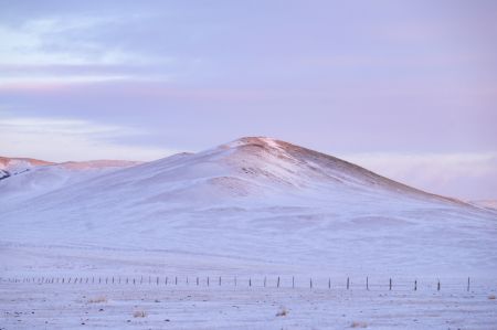 (miniature) Le paysage enneigé de la prairie d'Ujimqin