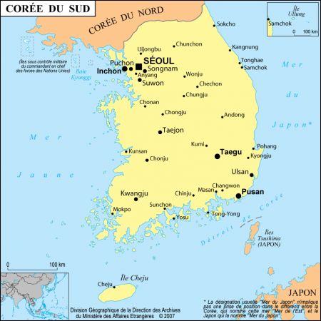 (miniature) Carte de Corée (Corée)