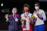 Photos JO de Tokyo : finale du simple femmes de badminton