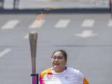 Photos Chine : relais de la flamme des Jeux asiatiques  Shaoxing