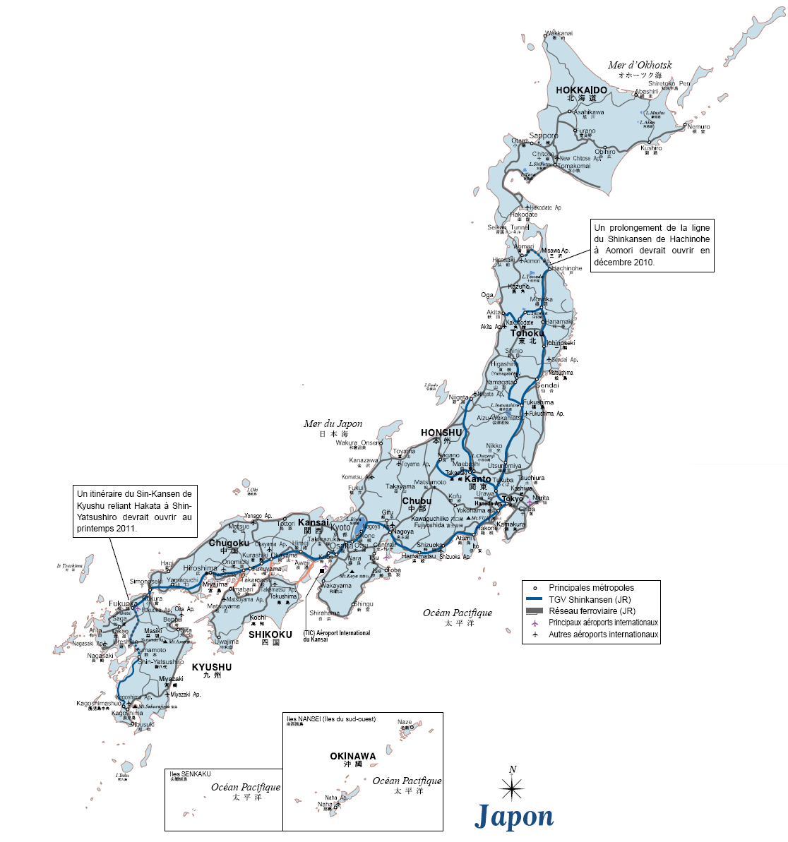 Carte du Japon