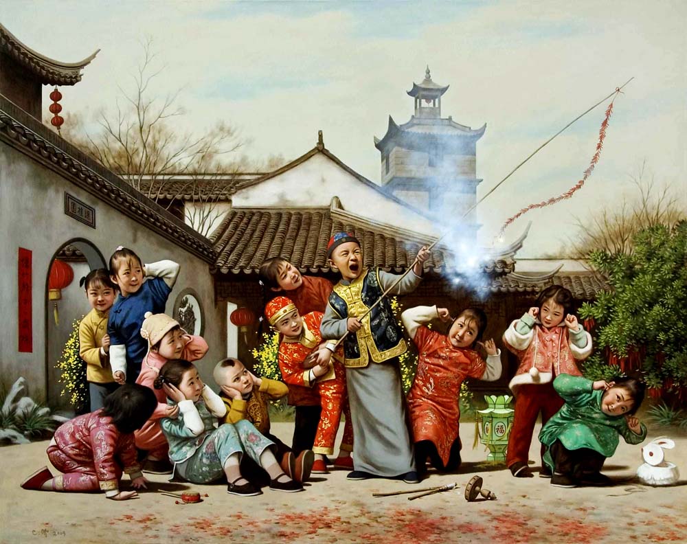 10 pièces Nouvel An chinois pétards pompon printemps festival