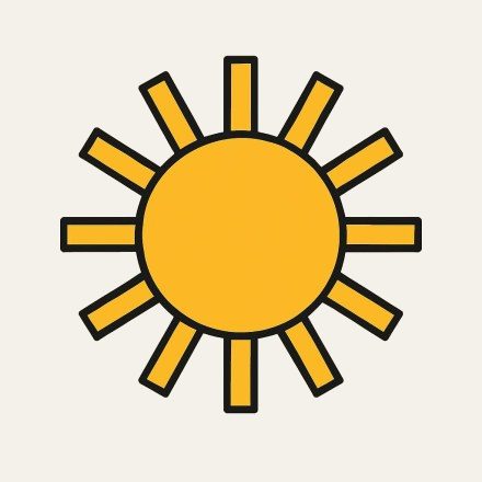 A big yellow sun.