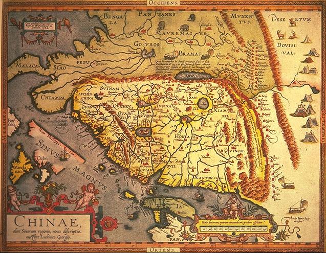 carte ancienne de Chine de Luis de Barbuda