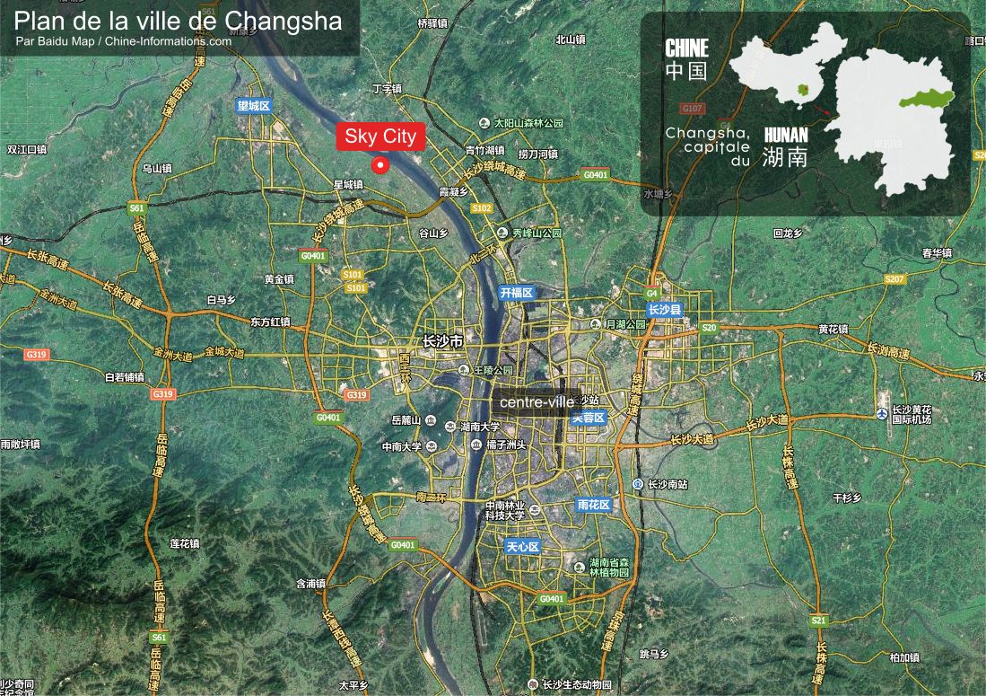 Plan / carte Sky City