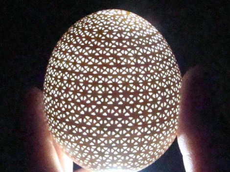 oeuf sculpté
