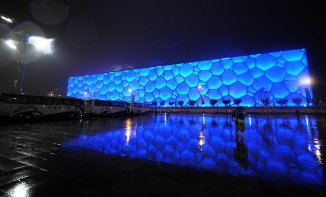 centre de natation, cube d'eau