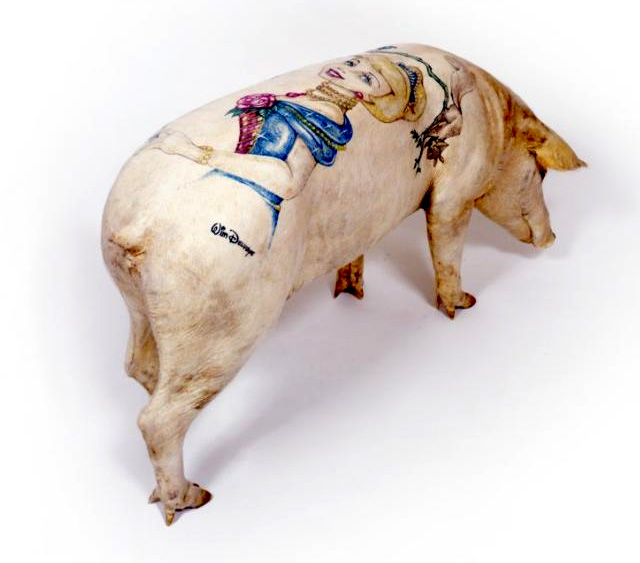 art cochon tatoué princesse Disney