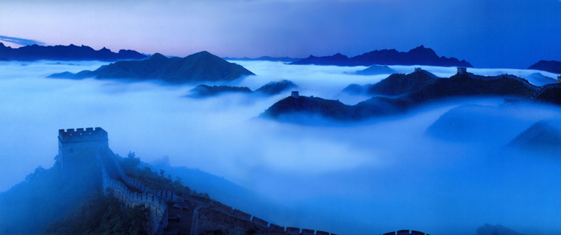 Grande Muraille de Chine la nuit