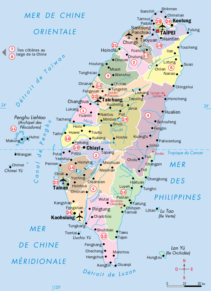 carte Taiwan
