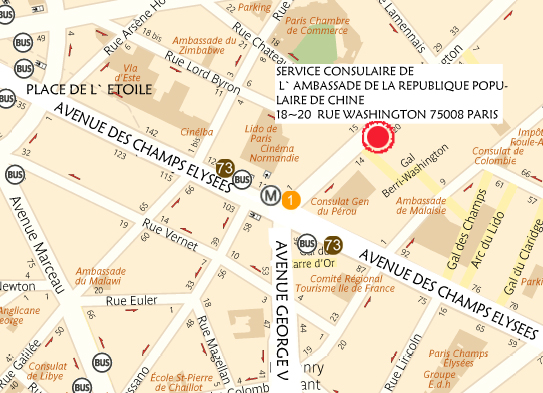 plan consulat chine à Paris