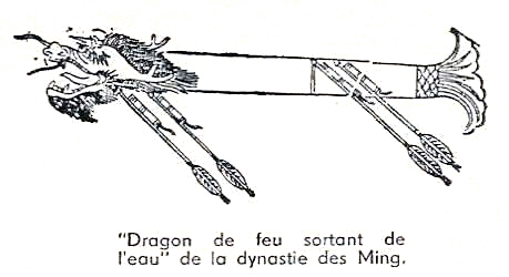 Dragon de feu sortant de l'eau