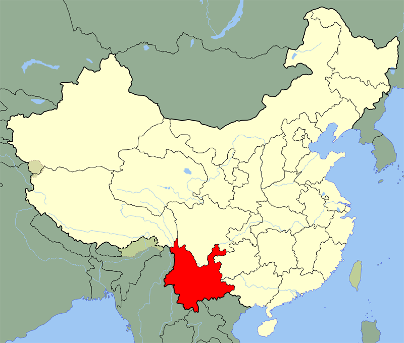 carte du Yunnan