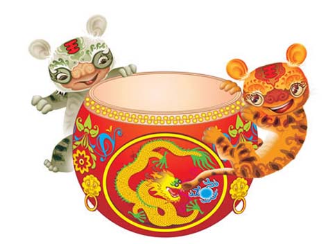 tigres et tambour