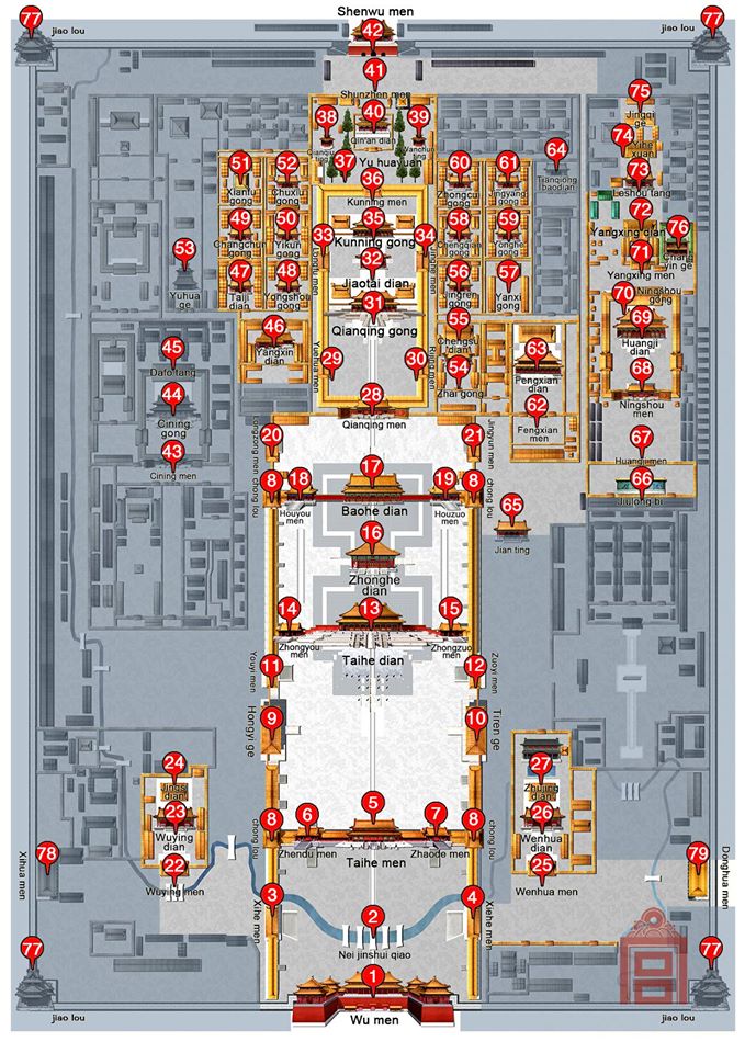 Plan de la Cité Interdite