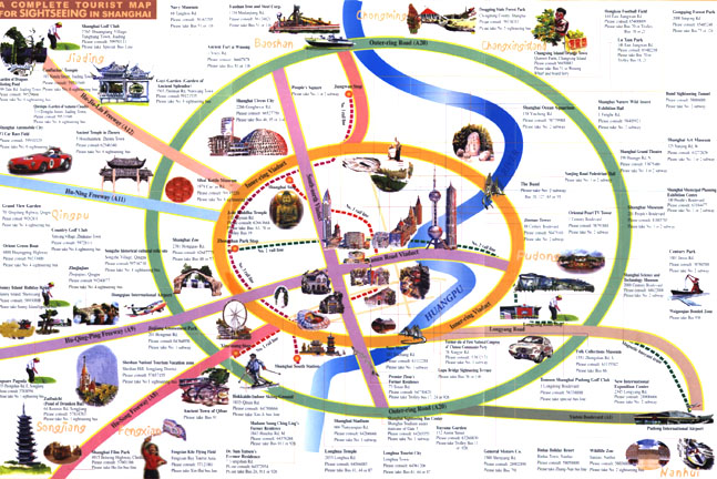 carte touristique de Shanghai