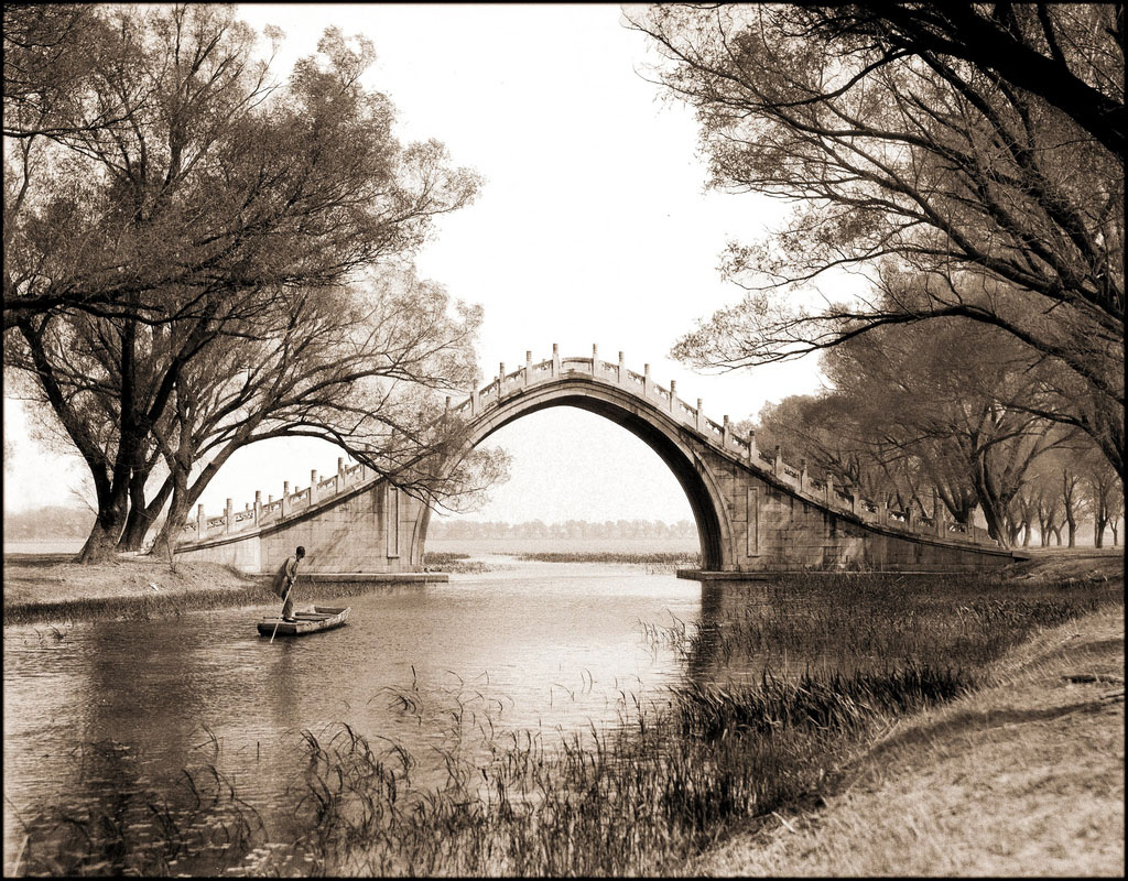 Pont de la Ceinture de Jade au Palais d'été de Pékin (1924, Sidney D. Gamble)
