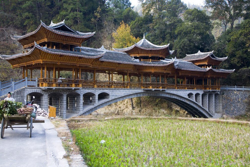 pont chinois en bois