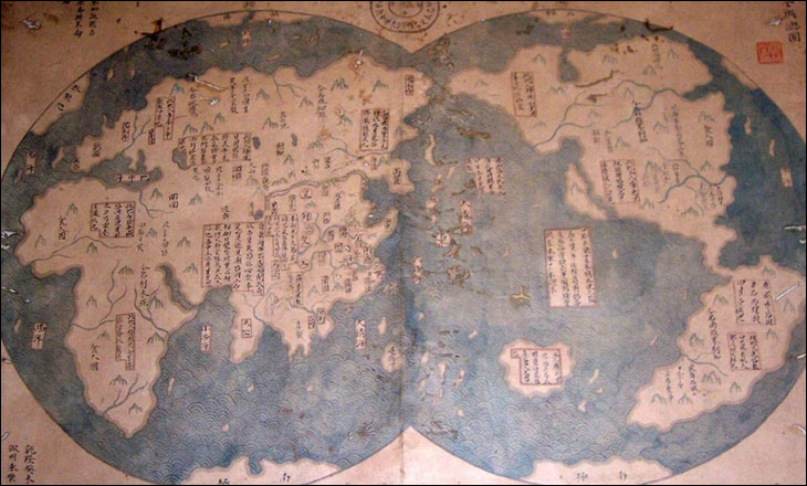 cxarte du monde de Zhang He