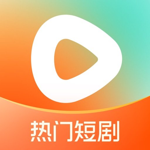 Logo de l'application : icône ronde blanche en bouton de lecture sur fond dégradé turquoise et orange