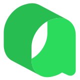 Logo d'Alibaba Cloud pour Lingma, symbole vert à échancrure blanche