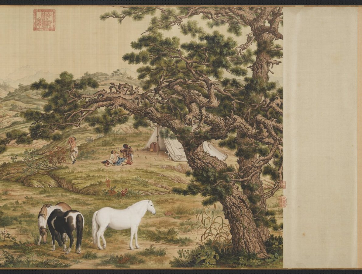 « Cent chevaux », Lang Shining (Giuseppe Castiglione), peinture, dynastie des Qing
