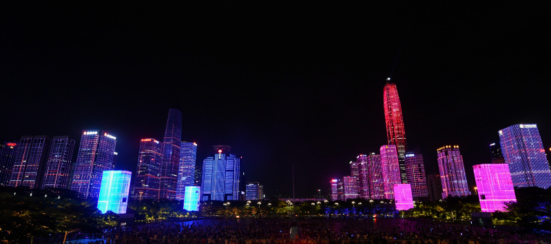 Un spectacle de lumières à Shenzhen