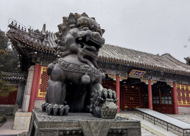 Le Palais d'été sous la neige à Beijing