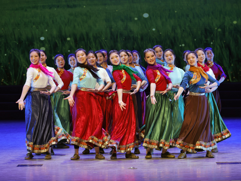 Des artistes lors de l'un des spectacles ayant pour thème Be Together dans le village de la 31e édition estivale des Jeux mondiaux universitaires de la FISU