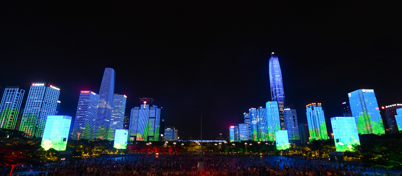 Un spectacle de lumières à Shenzhen