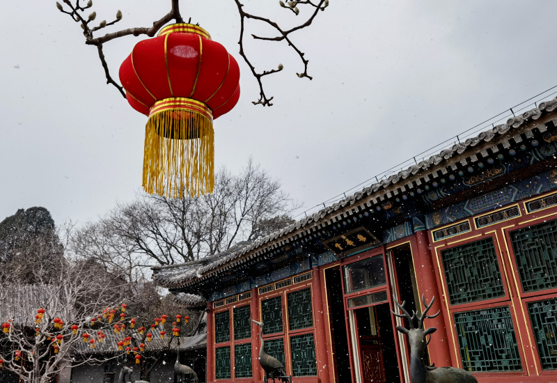 Le Palais d'été sous la neige à Beijing