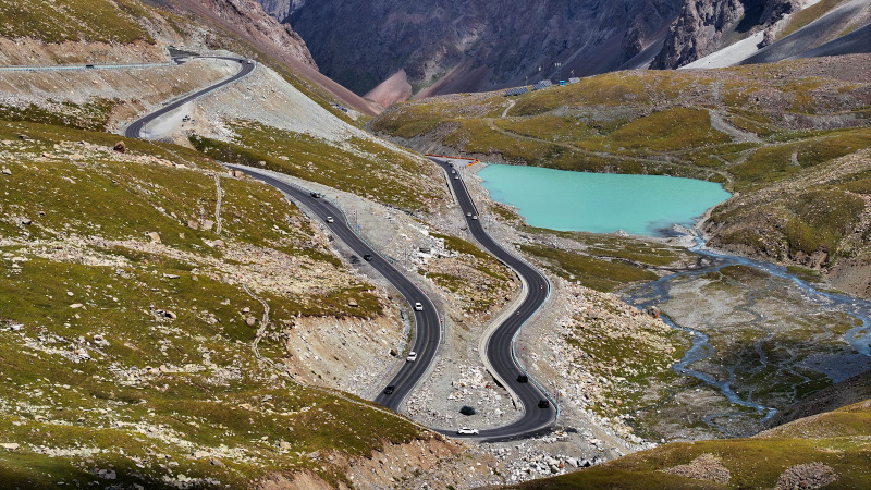 Paysage le long de la route Duku