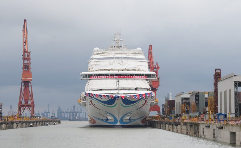 Le premier grand navire de croisière construit en Chine