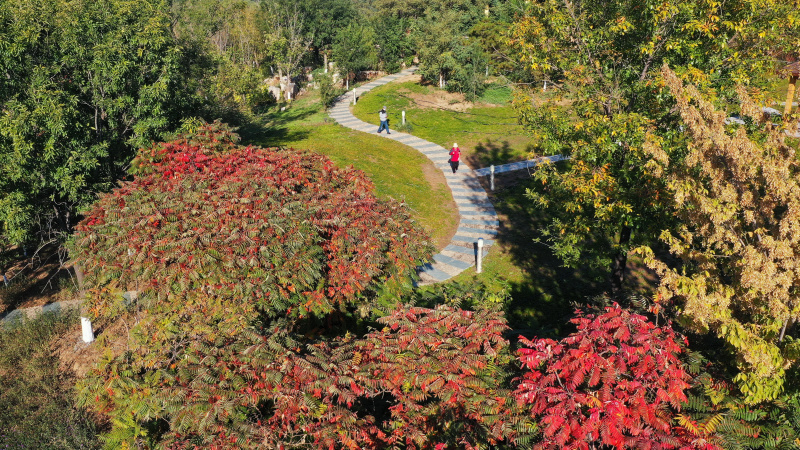 Vue aérienne du site pittoresque de Nanhu