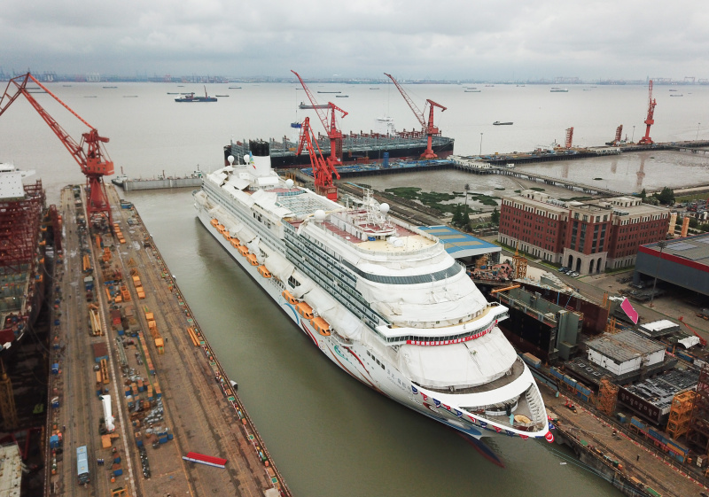 Le premier grand navire de croisière construit en Chine