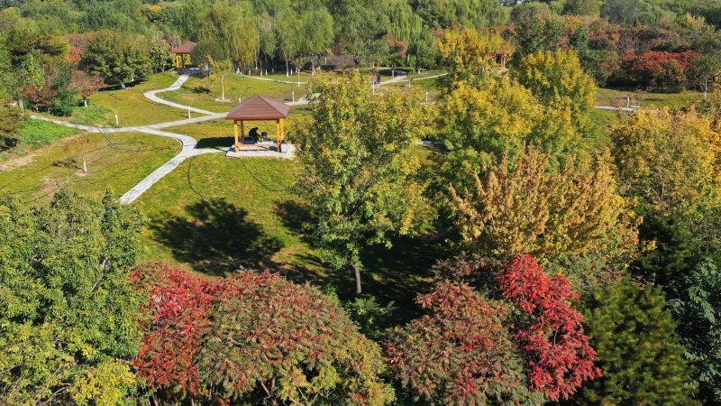 Vue aérienne du site pittoresque de Nanhu