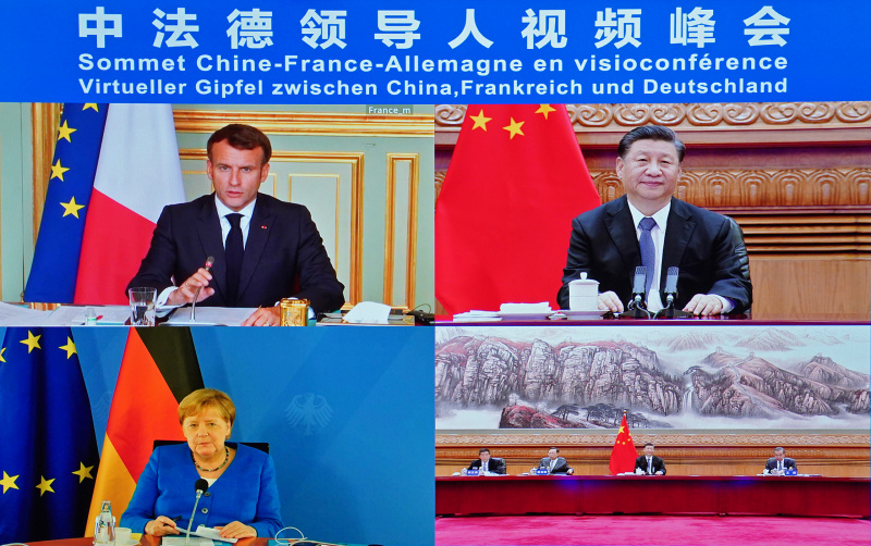Le président chinois Xi Jinping tient un sommet virtuel avec le président français