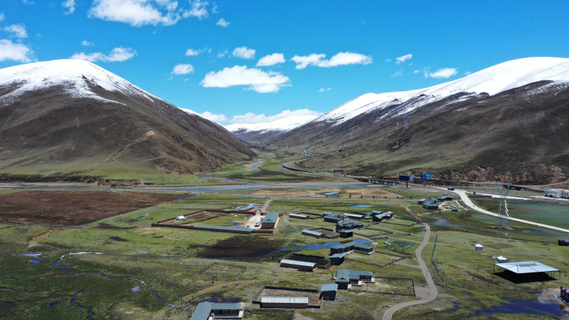 Photo aérienne du district de Litang