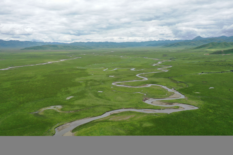 Photo aérienne des zones humides d'Awancang