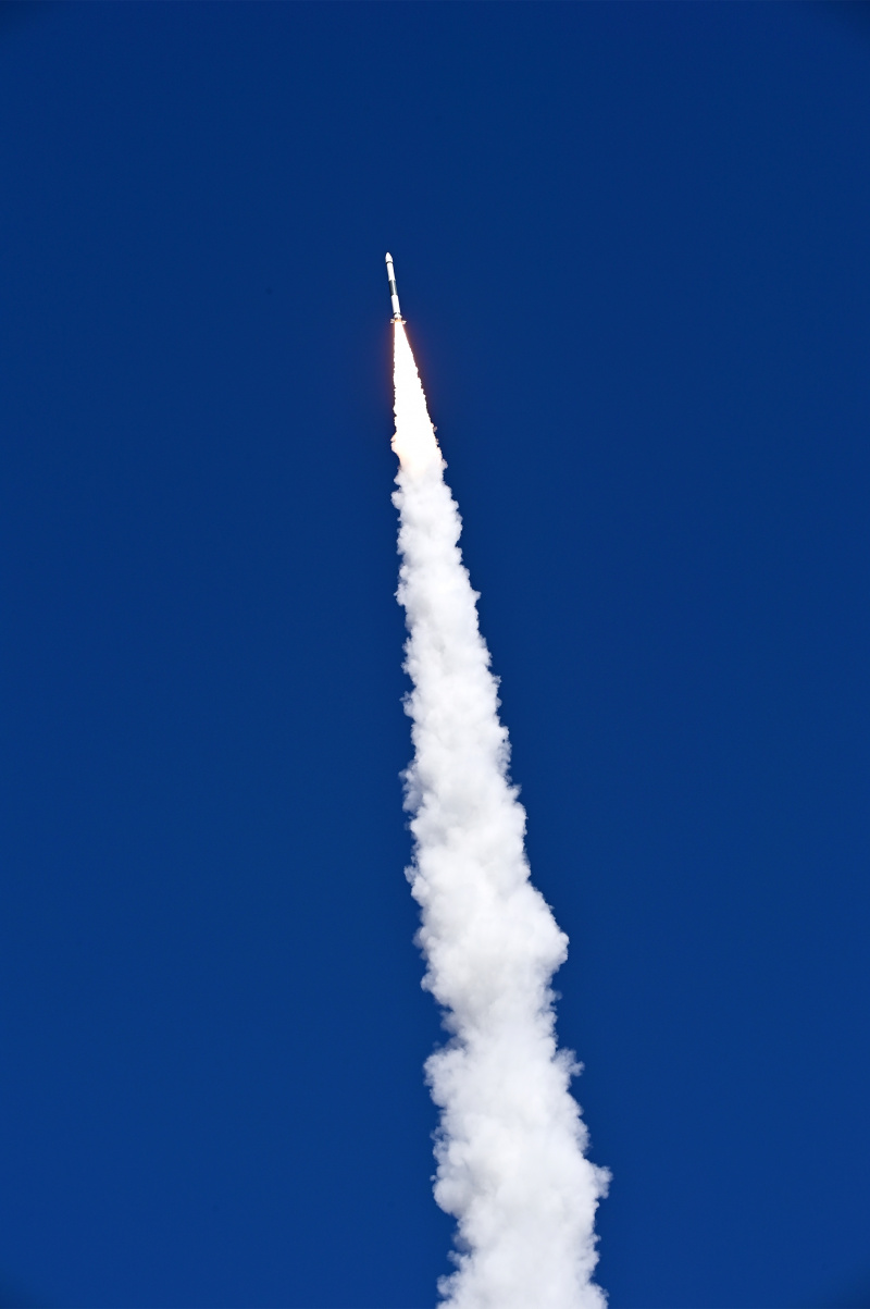Une fusée porteuse Kuaizhou-1A transportant le satellite d'essai Tianxing-1 décolle du Centre de lancement de satellites de Jiuquan