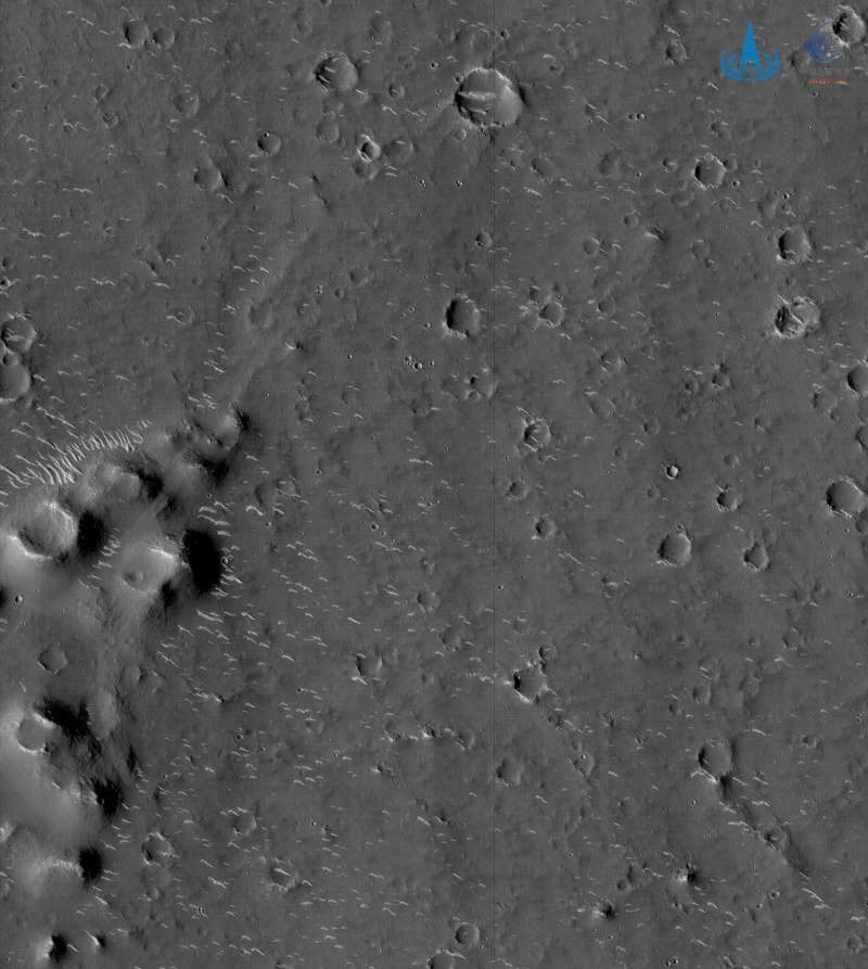 Photo publiée le 4 mars 2021 par l'Administration nationale de l'espace de Chine (ANEC) montrant une image à haute résolution de Mars