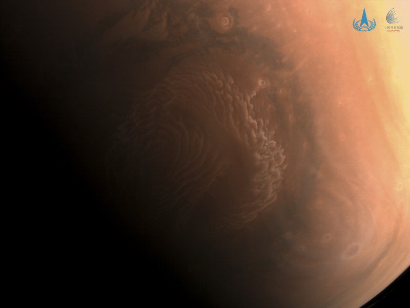 Photo publiée le 4 mars 2021 par l'Administration nationale de l'espace de Chine (ANEC) montrant une image à haute résolution de Mars