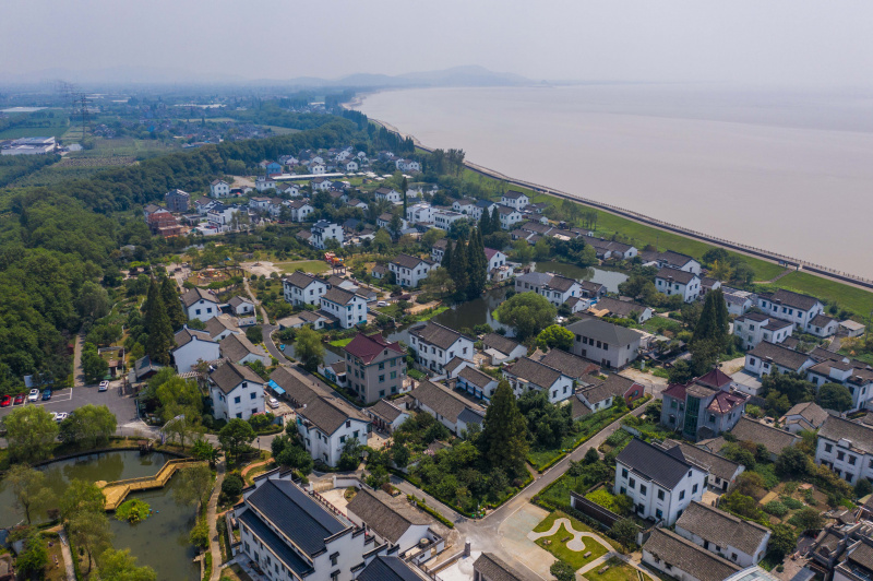 Paysage d'un village de Jiaxing