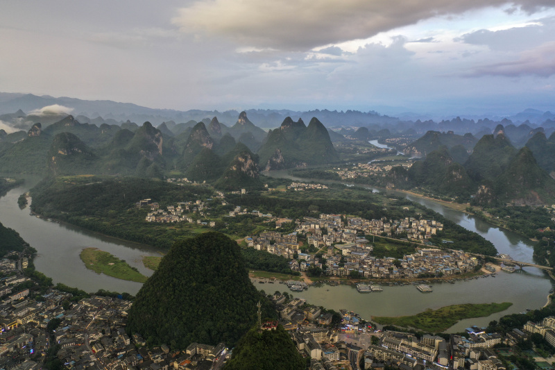 Le paysage du district de Yangshuo