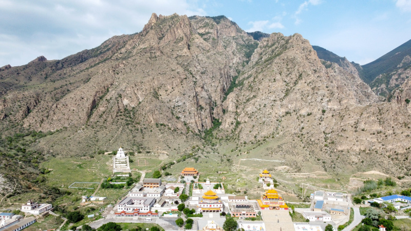 Photo aérienne du temple Guangzong