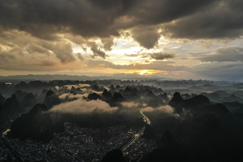 Le paysage du district de Yangshuo