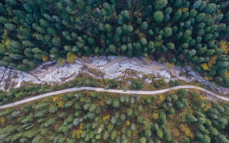 Vue aérienne du site touristique de Babagou